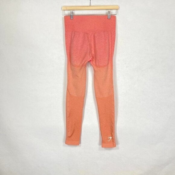 Gymshark Pink Orange Ombre Adapt Seamless Leggings Size Small High Rise - Picture 6 of 8